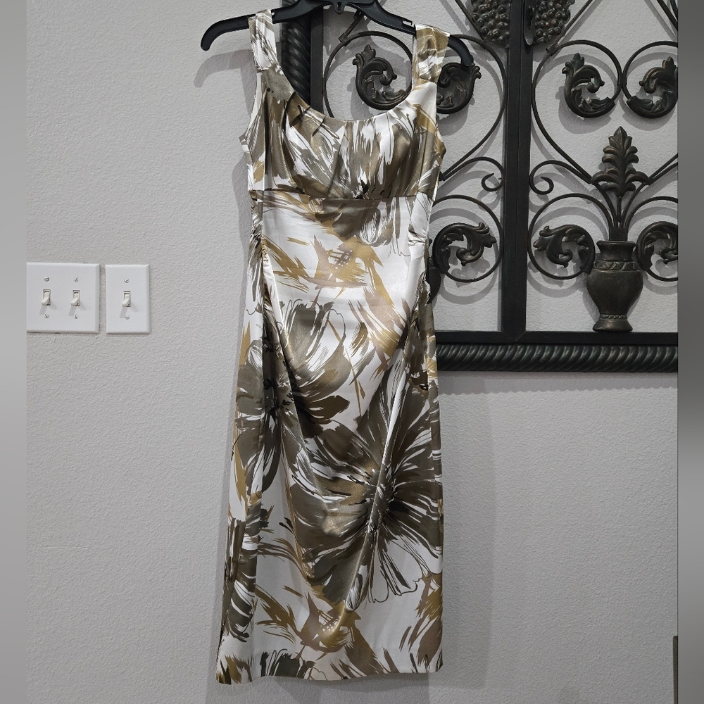 London Times Floral Satin Midi Dress - Picture 4 of 10